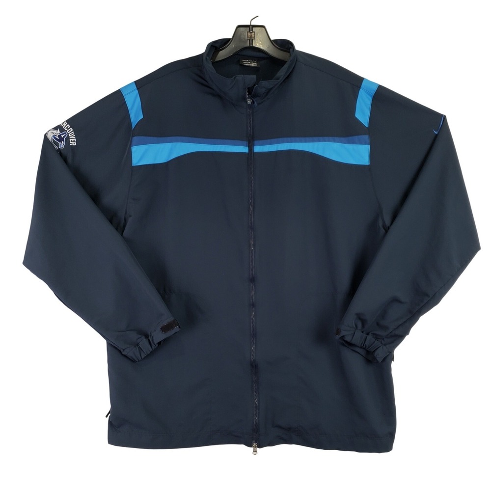 Vancouver Canucks Nike Golf Jacket Mens XL Navy Blue NHL Hockey Sporty Full Zip